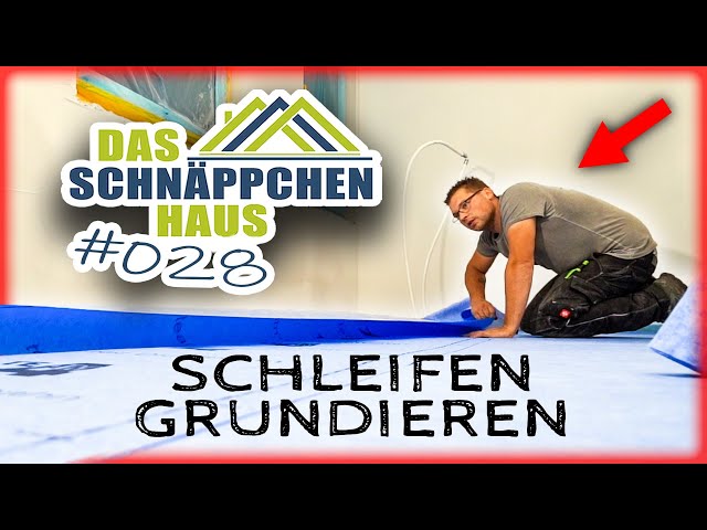 BODENVORBEREITUNG fürs FLIESEN - Schleifen & Grundieren | SCHNÄPPCHENHAUS #028 | Home Build Solution