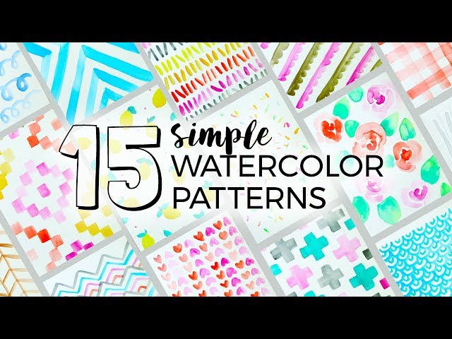 15 Simple Watercolor Patterns to Paint! | Sea Lemon