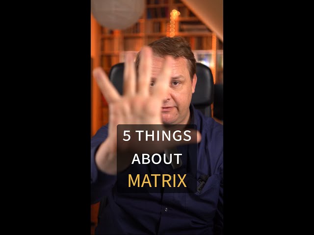 5 THINGS YOU SHOULD KNOW ABOUT MATRIX | #shorts