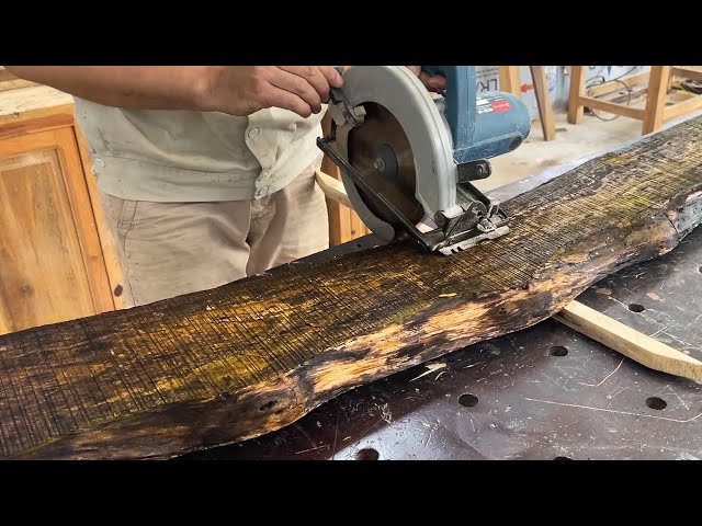 Creative Woodworking Projects // Building a Stylish Coffee Table using Black Streaked Timber