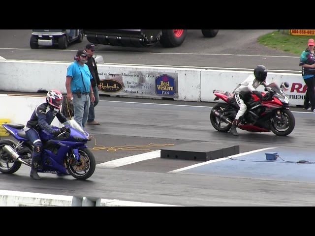 2016 Suzuki gsxr 1000 vs Nitrus Yamaha R6-street bike racing,drag racing,acceleration and top speed
