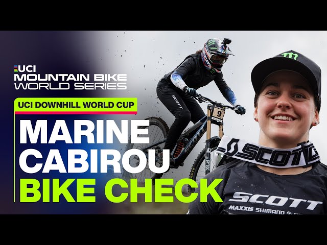 Marine Cabirou Downhill Bike Check | UCI Mountain Bike Downhill World Cup Les Gets