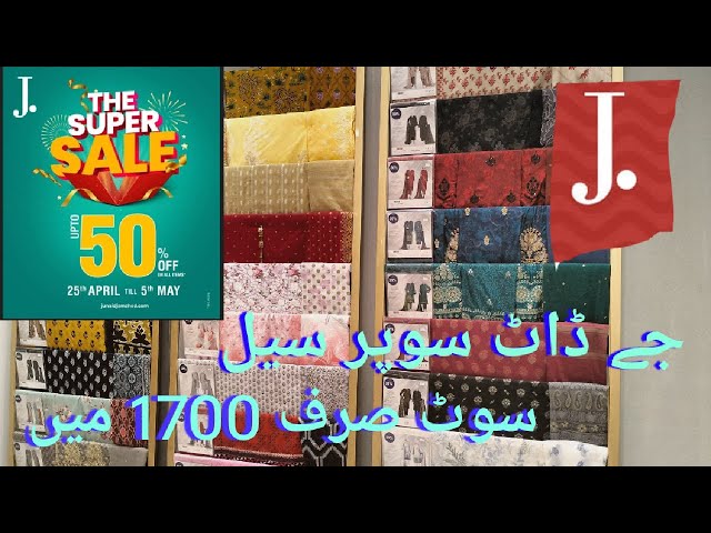 J.Junaid Jamshed Super Sale Flat 50 off Starting Rs:1100 April 25 || J. Sale