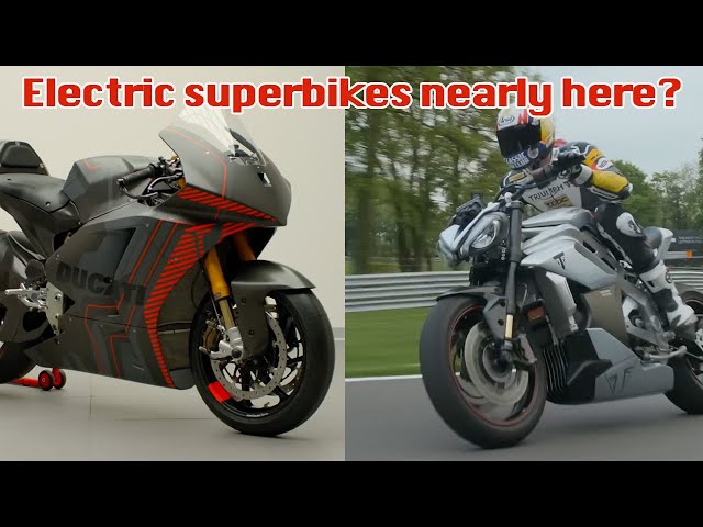 Ducati and Triumph’s latest projects suggest electric superbikes might soon (-ish) be a reality.