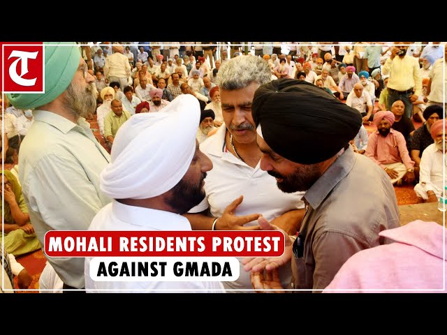 Mohali residents protest against GMADA in Phase-8; local MLA reaches out to them