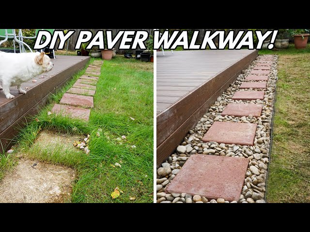 DIY How To Install A Paver Walkway For Beginners!