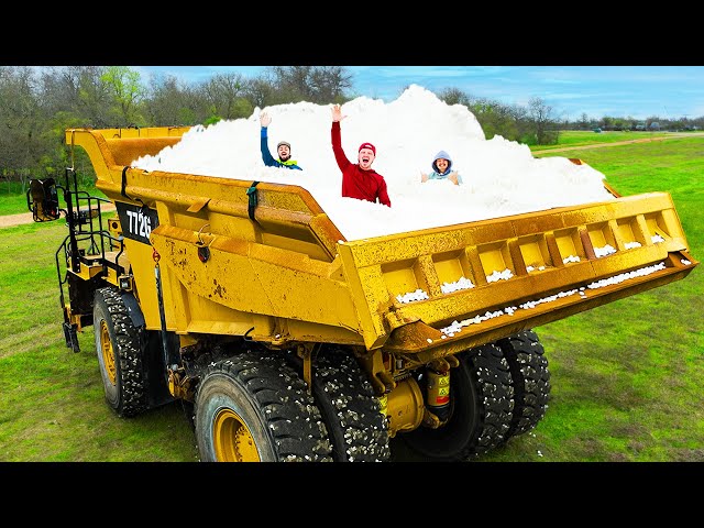 I Filled My Dump Truck With Packing Peanuts!