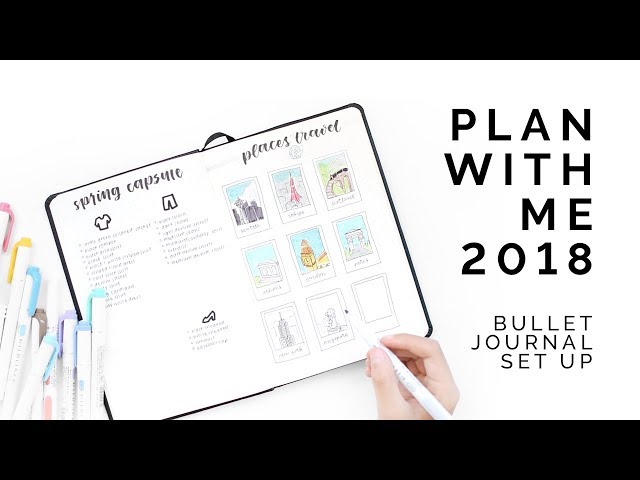 2018 plan with me 🌙 bullet journal spread ideas