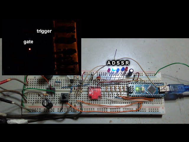 Analog Monophonic Guitar Synthesizer and Arduino Envelope Generator ADBSSR with presets