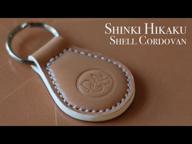 Making a Leather Key Chain Out of Japanese Shell Cordovan | Shinki Hikaku