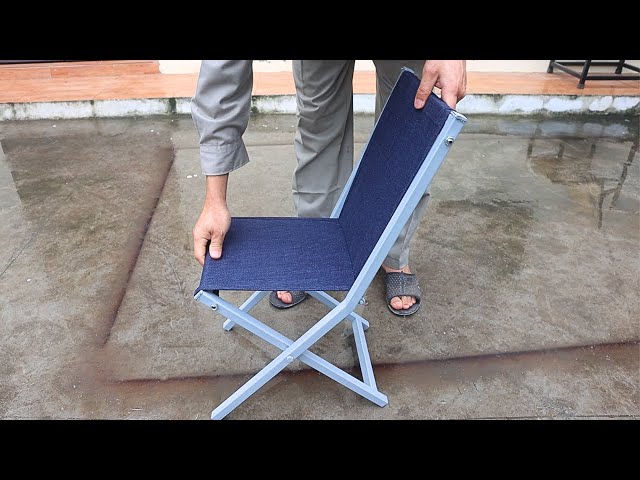 Great idea for a smart craftsman's folding back chair / DIY smart folding metal