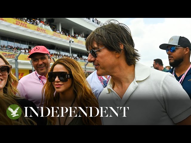 Shakira and Tom Cruise spotted chatting at F1 Miami Grand Prix