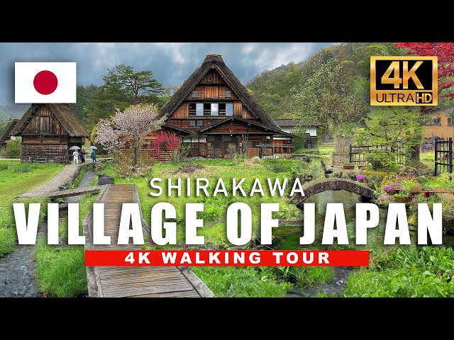 Most Beautiful Village in Japan, Shirakawa-go | 4K Relaxing Walk - 4K HDR 60fps