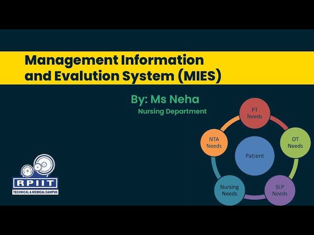 Management Information and Evalution System (MIES) By Ms. Neha | Nursing Department