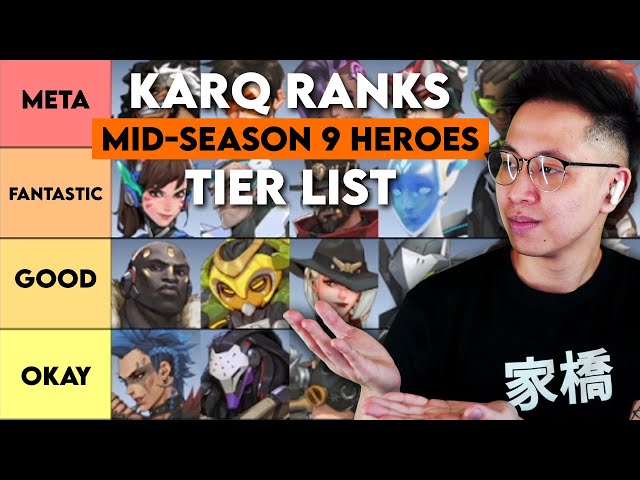 KarQ ranks Heroes for the Season 9 Mid-Season TOP 500 (Tier List)