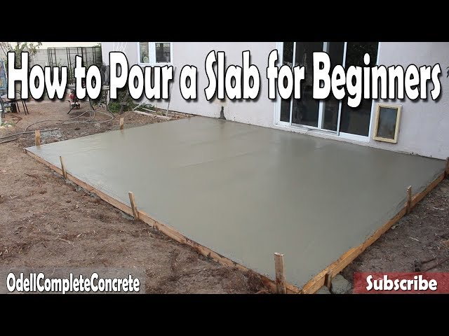 How to Pour a Concrete Slab for Beginners DIY
