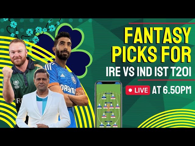 🔴 LIVE: Fantasy picks & pre-game analysis | #IREvsIND 1st T20I | Cricket Chaupaal