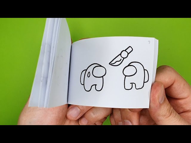 AWESOME & FUNNY AMONG US FLIPBOOK AND PAPER CRAFTS TO DO AT HOME #EASY​ #Compilation