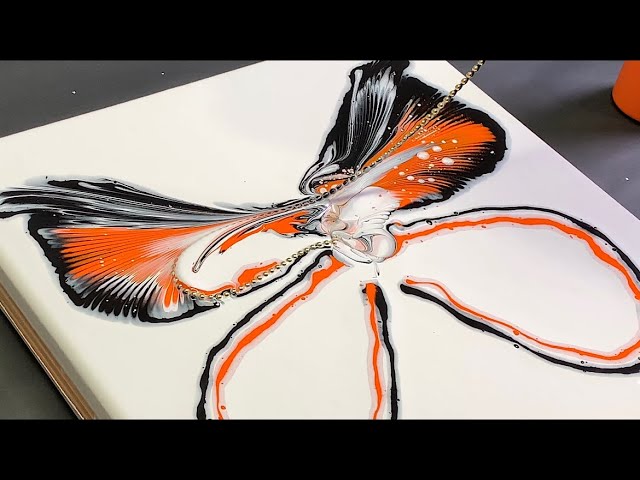 CHAIN PAINTING ART MONARCH BUTTERFLY! [Tangerine Orange] Stars in this How to Make a VIRAL Video