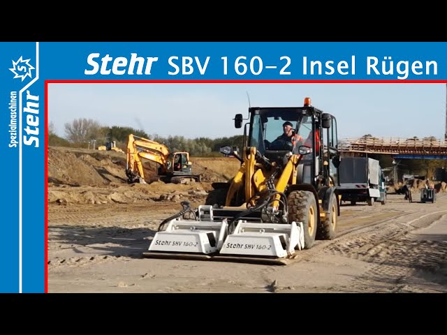 Stehr SBV 160-2 Plattenverdichter / Cat 908 Radlader - Einsatz Insel Rügen