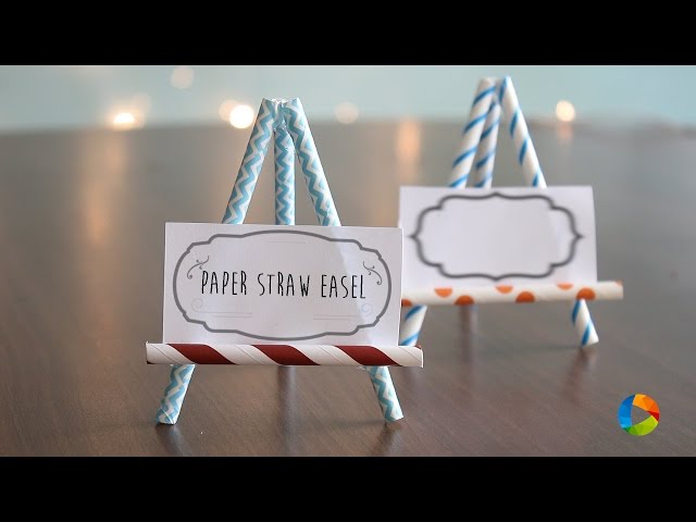 DIY : Paper Straw Easel