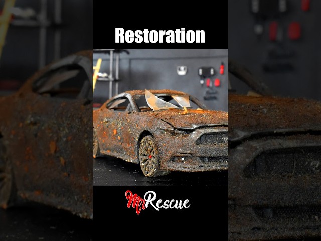 Restoration Abandoned Ford Mustang GT 🤩 #restoration #shorts