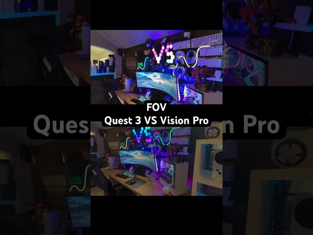 FOV Comparison- Meta Quest 3 VS Apple Vision Pro @apple @meta #quest3 #visonpro #techreview #vr
