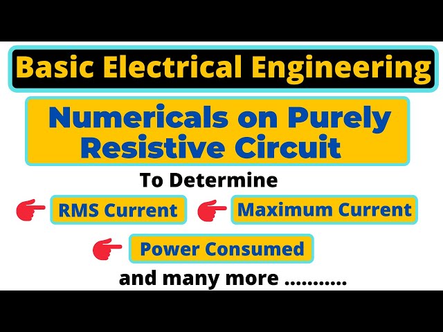 Numerical of Pure Resistive Circuit| current in a circuit with resistor| Current in circuit flow