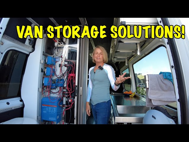 VAN TOUR Part 5 | STORAGE SOLUTIONS | 4x4 Sprinter Van Conversion. Component Links Below.