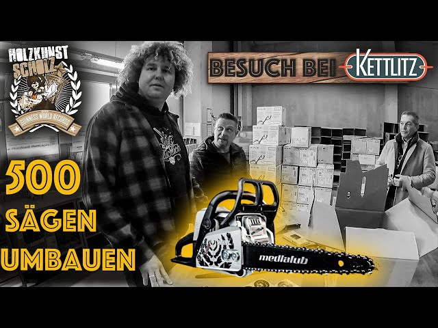 500 SÄGEN UMBAUEN bei Kettlitz    #WELTREKORD Holzkunst Scholz Offiziell/ Holzkunst Scholz