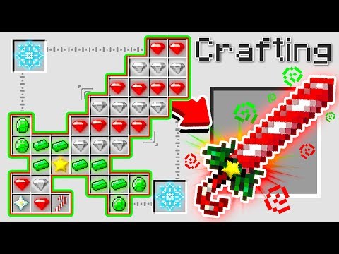 HOW TO CRAFT A $1,000,000 CHRISTMAS SWORD! *OVERPOWERED* (Minecraft 1.13 Crafting Recipe)
