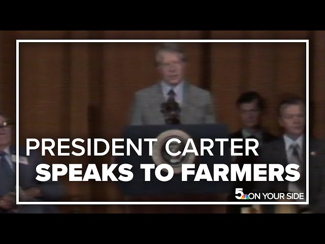 President Jimmy Carter attends Mid-Continent Farmers Association convention in Columbia (1978)