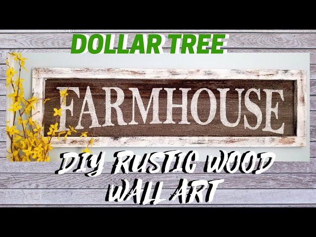 DIY DOLLAR TREE RUSTIC WOOD WALL HOME DECOR || FREEZER PAPER METHOD!