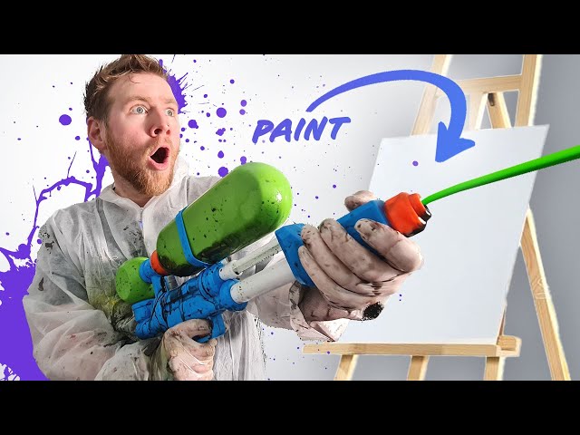 Painting with Super Soakers? - GENIUS!