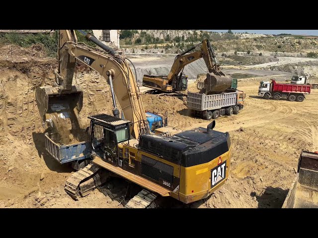 Excavators, Heavy Transports And Bulldozers In Action - Mega Machines Movie - 4K