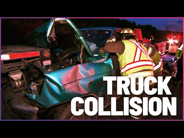 Firefighters Rush To Rescue A Car Crash Victim From A Mangled Truck  | Hellfire Heroes