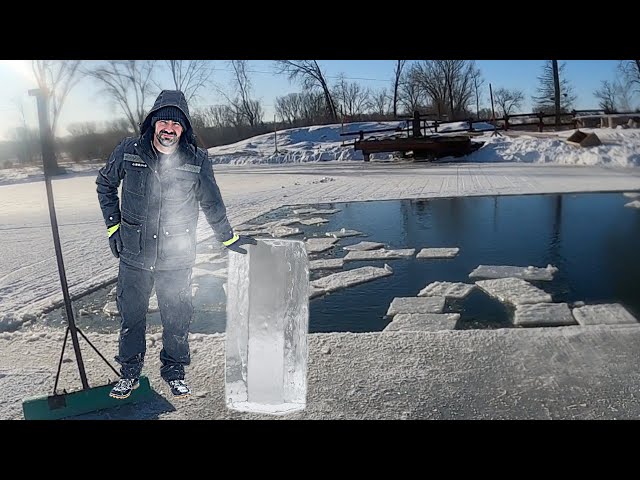 Modern Day Ice Harvesting for Off Grid Refrigeration- BRUTAL Homestead Job!