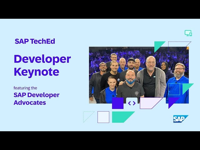 Developer Keynote | SAP TechEd in 2023 | Innovation, Collaboration, Growth!
