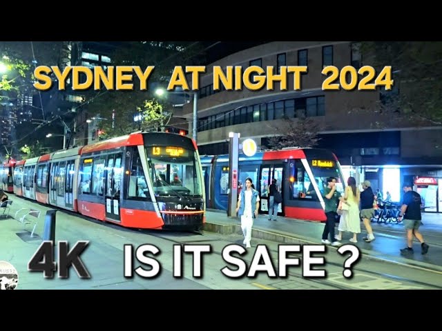 SYDNEY AUSTRALIA Night Walking Tour | 4K HDR