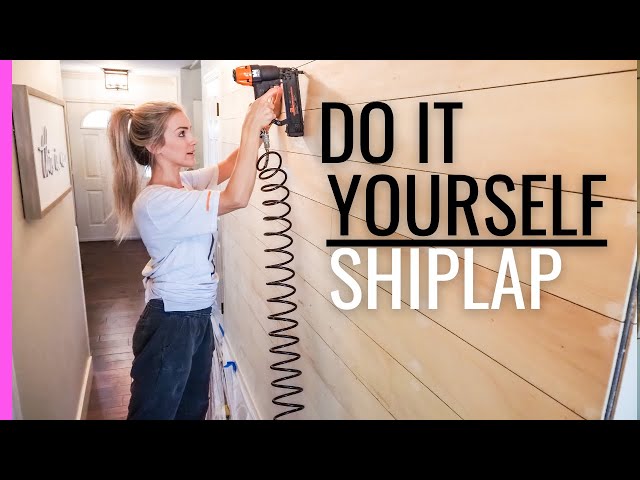 HOW TO SHIPLAP A WALL | IT'S EASY & CHEAP!