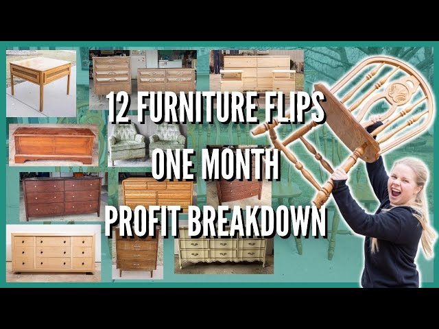 I FLIPPED 12 Pieces of Furniture in 1 Month & THIS IS HOW MUCH I MADE!