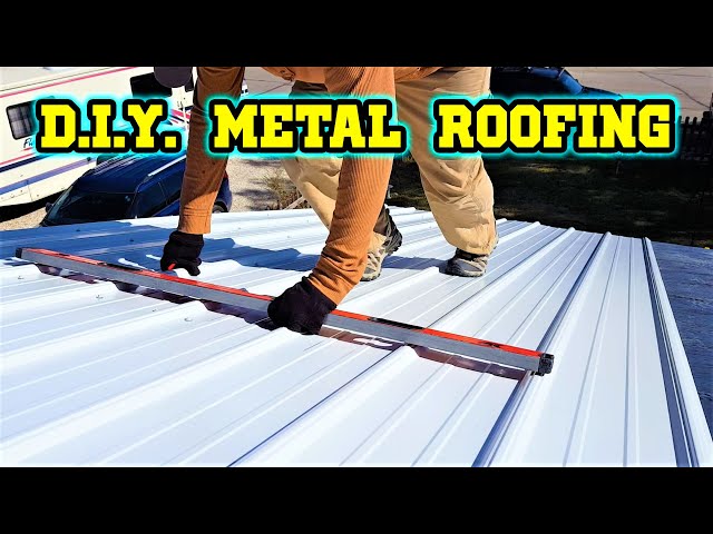 How to install 5-Rib Metal Roofing panels on solid sheet decking for beginners