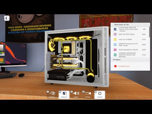 White and Gold FAB BUILD - PC Building Simulator