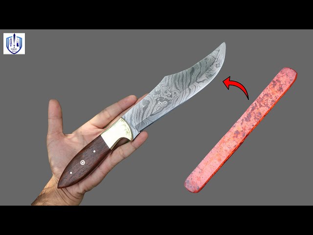 How To Make Damascus steel Hunter knife in Factory #rajputknives