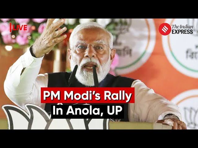 PM Modi Holds Public Meeting in Anola, UP Intensifying Lok Sabha Election Campaigns for 2024