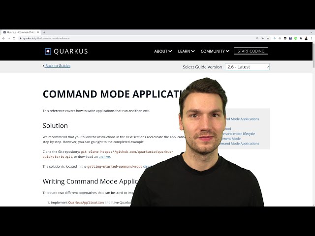 Creating Quarkus Command Mode standalone applications