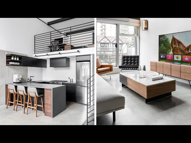 Modern Loft Apartment Makeover - Final Reveal, Furniture, Desk Setups!