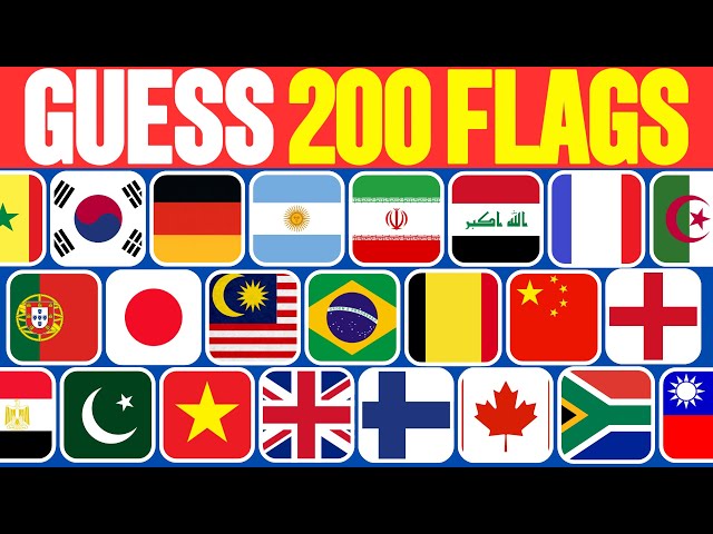 Guess ALL 200 Flags of the World in 3 Seconds 🚩🌎| Easy, Medium, Hard, Impossible | Flag Quiz