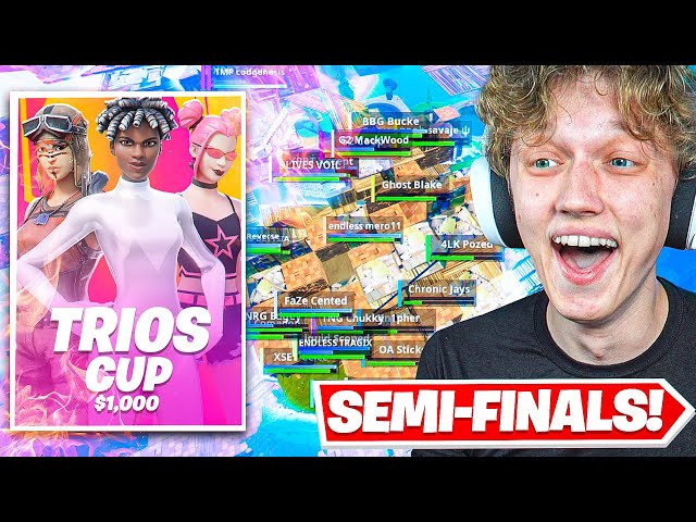 I Hosted SEMI-FINALS for my $1,000 TRIOS Tournament in Fortnite