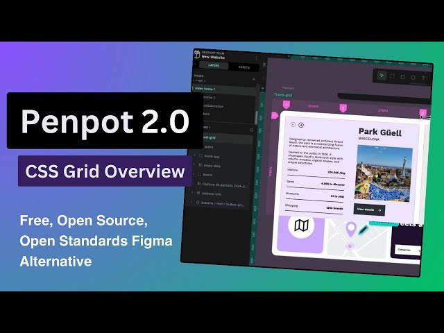 Penpot 2.0: CSS Grid (Free Open Source Figma Alternative)